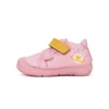 Kép 1/8 - Rózsaszín D.D.Step kislány cipő fényre színesedő fehér bolygó mintával, sárga tépőzárral és hajlékony rózsaszín talppal