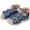 Kép 2/4 - Linea Kisfiú Bőr Szandál - Sötétkék / Autó rátéttel 21-30