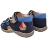 Kép 3/4 - Linea Kisfiú Bőr Szandál - Sötétkék / Hajó rátéttel 21-30