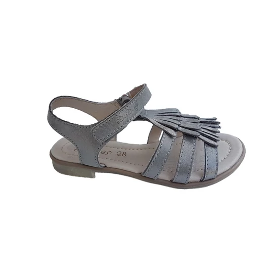 Metál szürke rojtos DD Step szandál