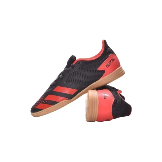 Fekete és piros Adidas Predator 20.4 IN teremcipő non-marking talppal
