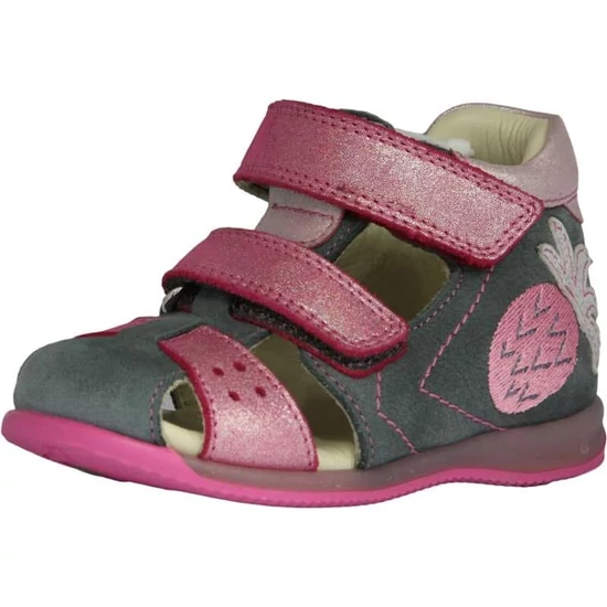 Szamos zártorrú ananászos kislány bőrszandál