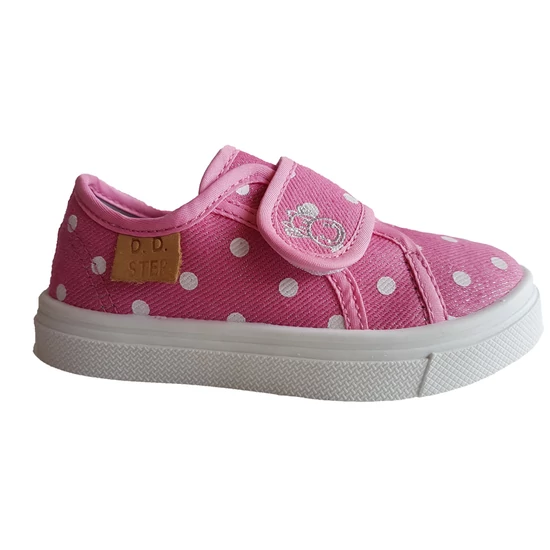 Pöttyös DD Step kislány vászoncipő