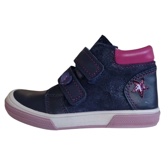 Linea lány cipő kék-rózsaszín csillagos, két tépőzárral