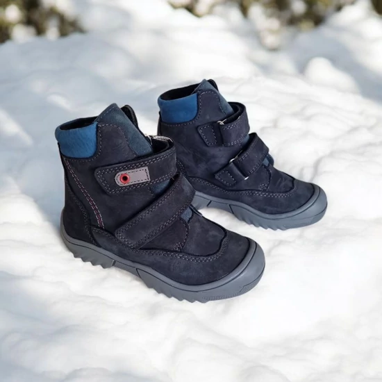 Sötétkék Linea Lintex fiú téli bakancs meleg béléssel, magyar termék