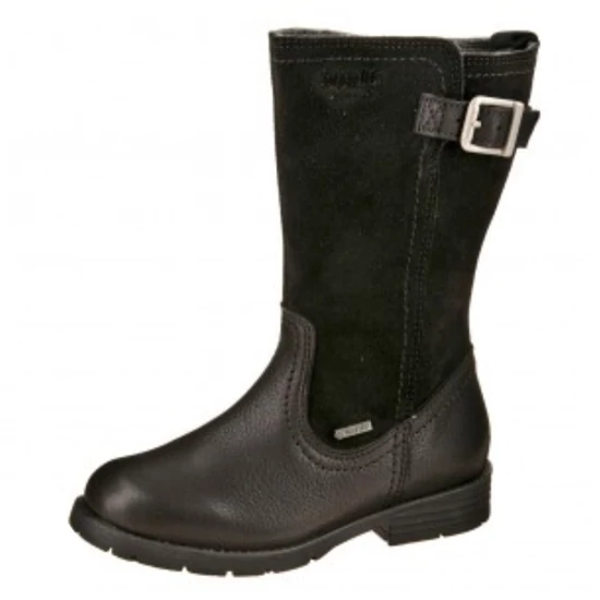 Fekete Superfit GORE-TEX tini lány csizma 42-es méretben, vékony béléssel és oldalsó csattal