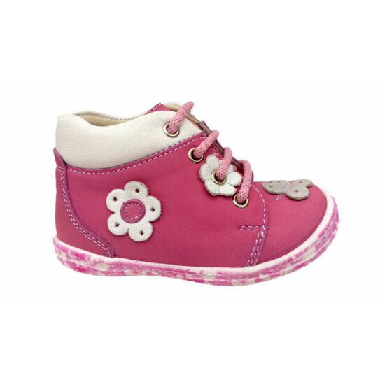 Szamos baba cipő, pink-fehér