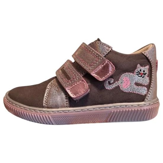 Szamos szürke csillogó macskás kislány bokacipő 25-30