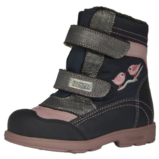 Szamos 1816-47749 supinált téli lány vízálló csizma madárkás 28