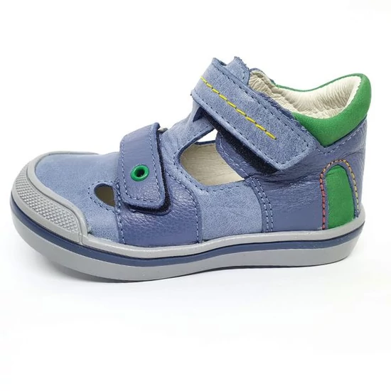 Tépőzáras fiú nyitott bőrcipő - Linea - 24-es méret