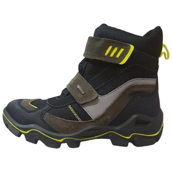 Fekete Primigi GORE-TEX fiú hótaposó fekete sárga tépőzárral