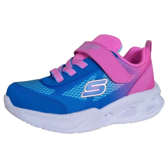 Skechers ledes lány sportcipő kék-rózsaszín tépőzáras kialakítással