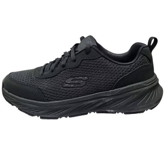 Fekete Skechers unisex sportcipő memóriahabos talppal és fűzős kialakítással