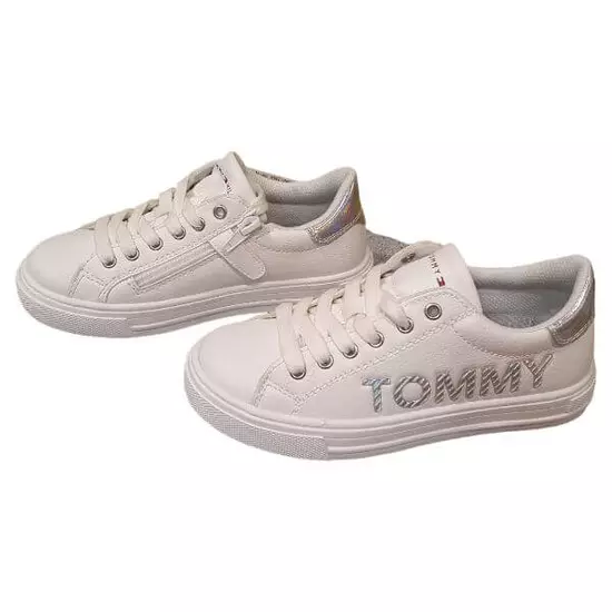 TOMMY HILFIGER lány sneaker cipő, belső oldalán cipzáras