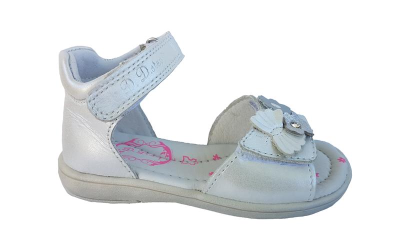 Fehér, pillangós D.D. Step kislány szandál K03 3004 DD Step fehér lepkés szandál