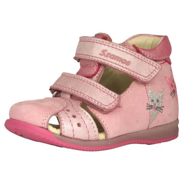 Szamos cicás pink zártorrú kislány szandál (21-24) 23-as méret